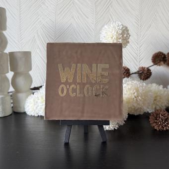 Wine o'clock, bruin, goud 