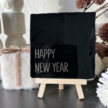 Happy New Year zwart, goud