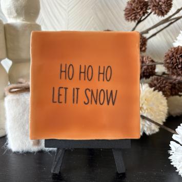Ho ho ho let it Snow oranje, bruin glitter