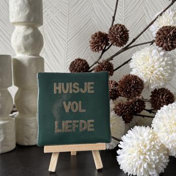 Huisje vol liefde donkergroen