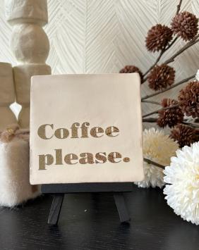 Coffee please, mat wit, goud