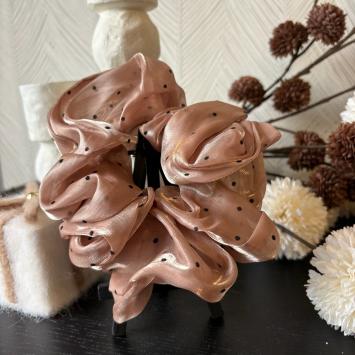 Scrunchie polka dot champagne, rosé 