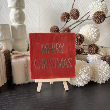 Merry christmas rood, goud
