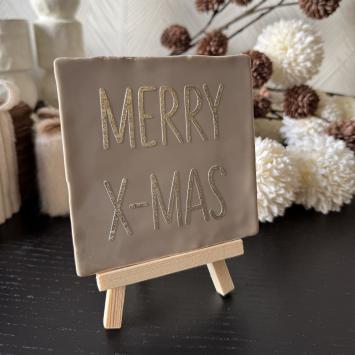 Merry x-mas beige, goud