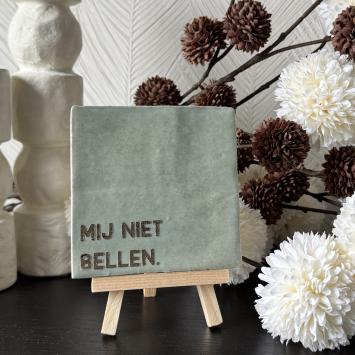 Mij niet bellen groen,goud