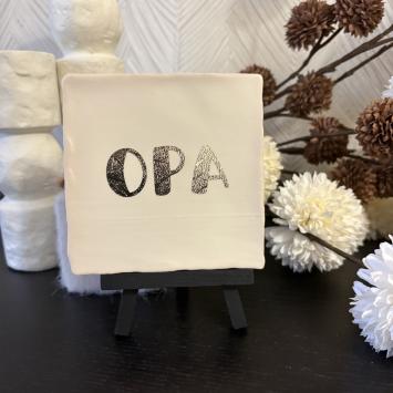 Opa mat wit, goud
