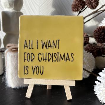All i want for christmas is you, geel, goud