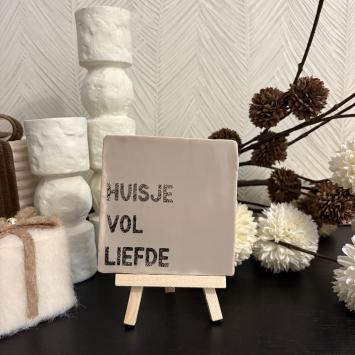 Huisje vol liefde beige-goud