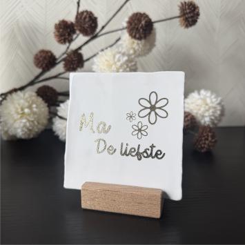 Ma de liefste, wit, goud