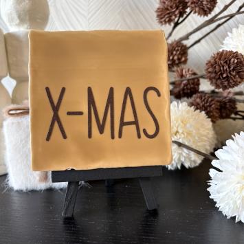 X-mas bruin oranje , bruin glitter